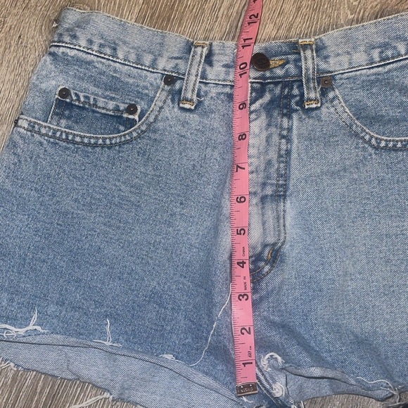 VTG 1990's PEPE Heidi High Rise Jean Shorts SZ 7 / 8 cut pff - Picture 9 of 9